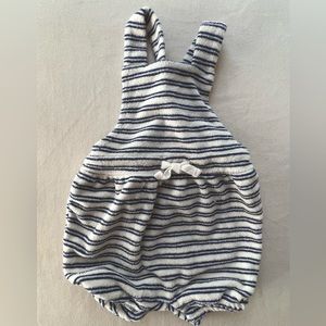 Janie & Jack Baby Striped Terry Overall (Size 0-3 months)